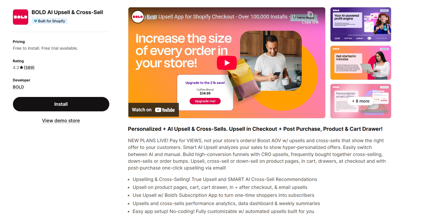 BOLD AI Upsell & Cross‑Sell